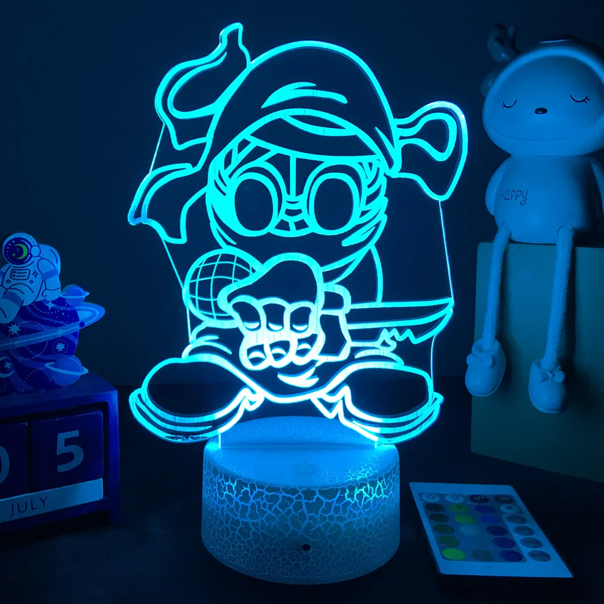 3D Game Lamp Friday Night Funkin Night Light Hank J.Winbleton Figure for Bedroom Decor Bedside Lamp Kids Gamer Birthday Gifts night light for bedroom