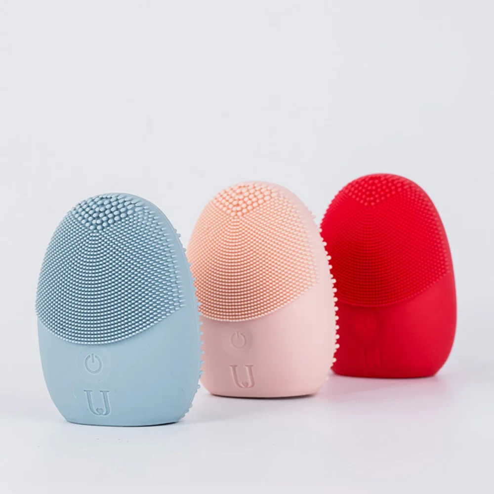 Mijia sonic Очищающая щетка для лица, массажная стиральная машина, водонепроницаемые силиконовые инструменты для глубокого очищения лица, Новинка