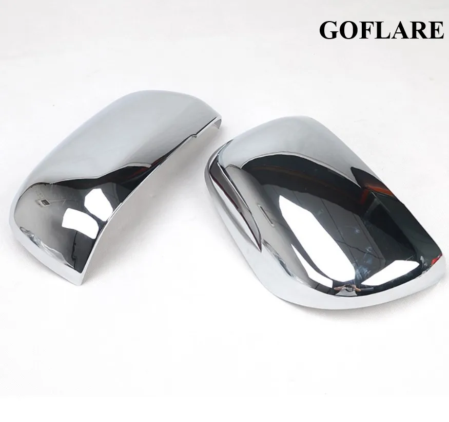 Chrome ABS 2pcs Хромированное карбоновое волокно для Mitsubishi Pajero V73 V77 V80 V87 V93 V97 V98 дверное боковое зеркало заднего вида накладка автомобильные аксессуары - Цвет: Chrome ABS 2pcs