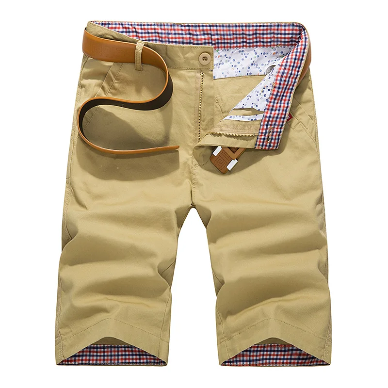 MYAZHOU, летние мужские шорты цвета хаки, модные, размера плюс, хлопок, хорошее качество, мужские прямые шорты до колен, мужские 36, 38, 40