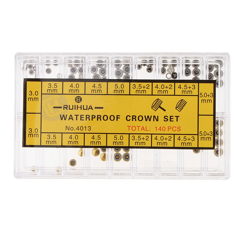 140 штук медные часы Crown O-кольцевые уплотнители Водонепроницаемый Ассорти туба втулки для приборов