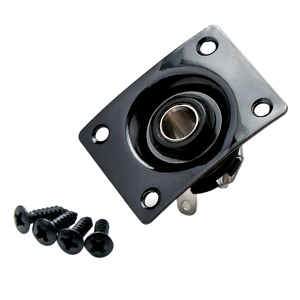 

1 Set 6.35mm Output Jack Socket Plate+Guitar Bass Neck Plate for Fender ST TL Style Electric Guitar