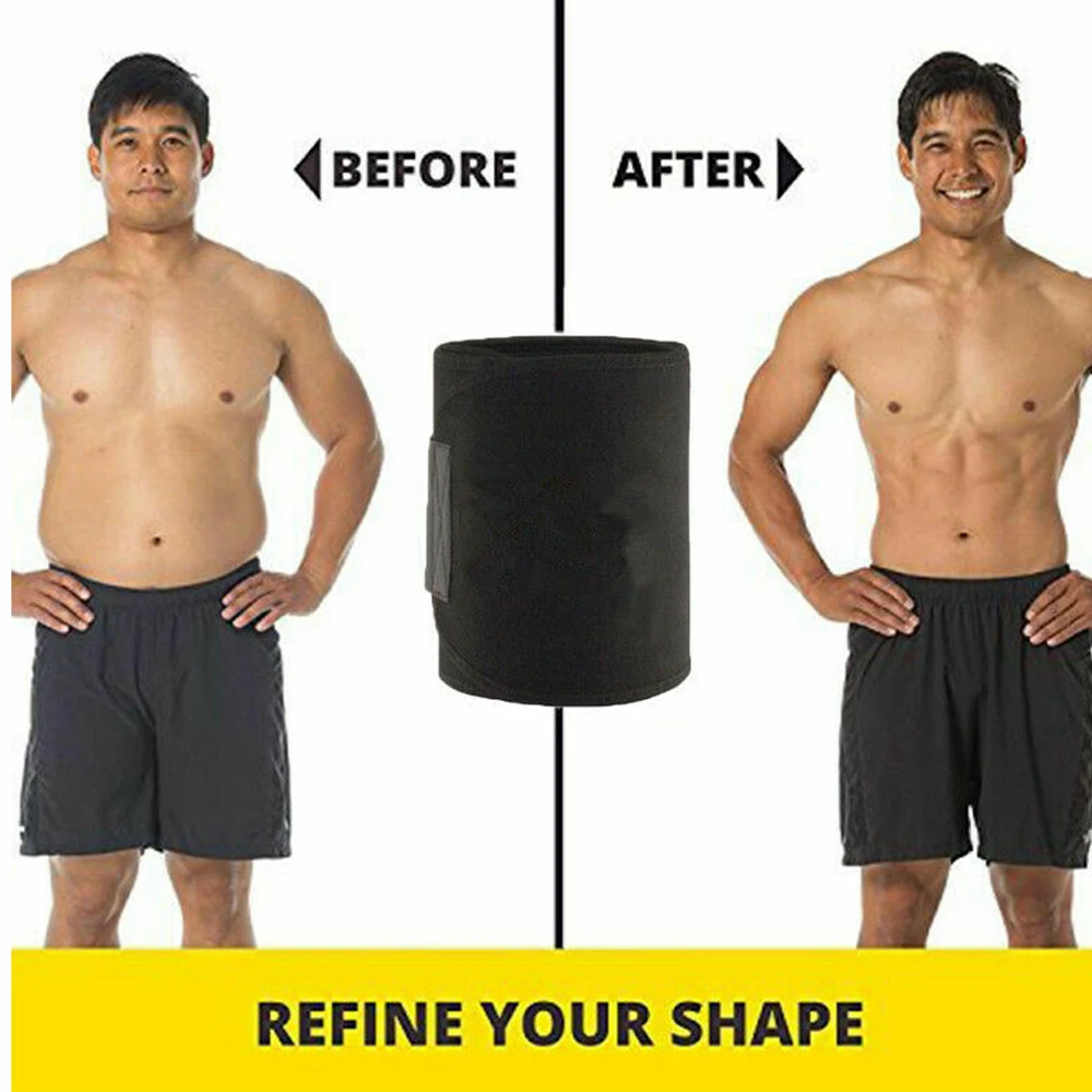 Sweat Belt Polyester Fiber Black Portable Sport Goods Gym Climbing Fitness Equipment Waist Protection Marvellous Waist Trimmer