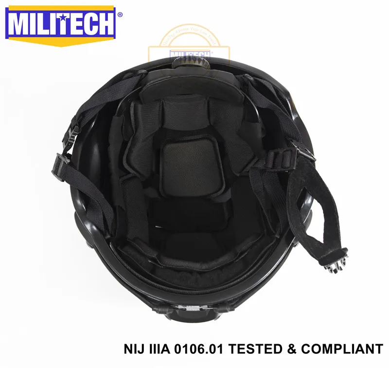Militech NIJ Level IIIA 3A BK ARC Mid Cut Bulletproof Sentry XP Aramid баллистический шлем с пуленепробиваемый тактический комплект козырька