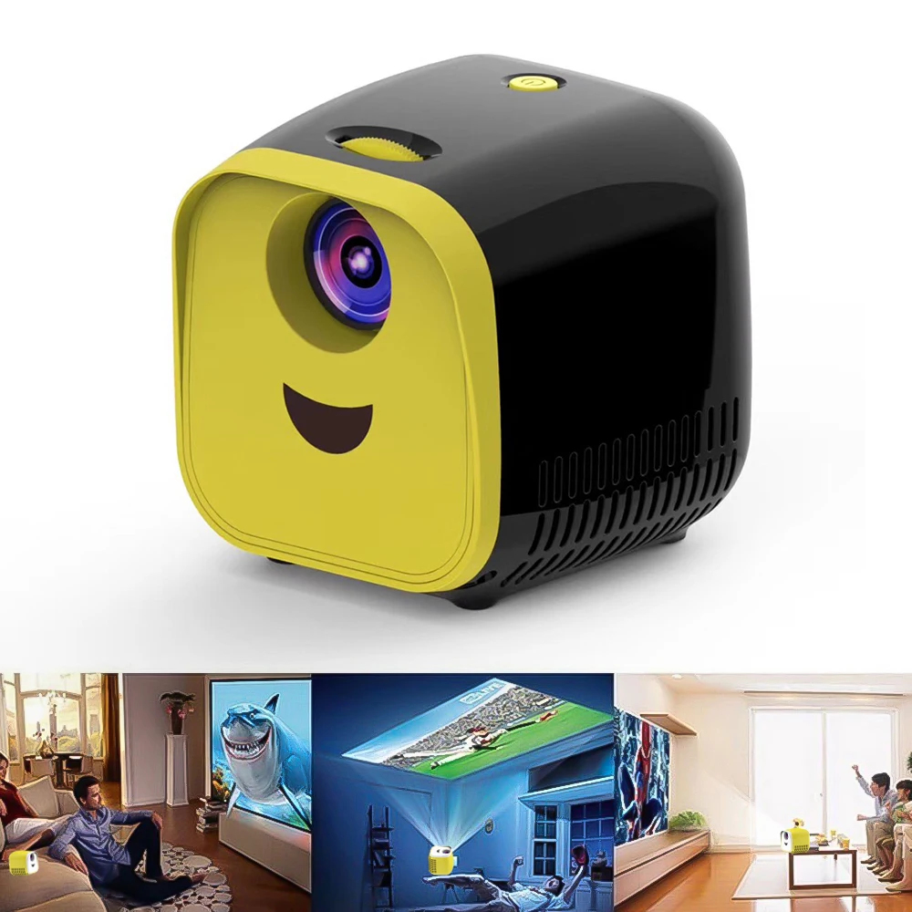 

ViviBright Full HD 1080P Mini Projector L1 Mini Children's Mini Early Education Projector Cartoon Story for Kids Cute