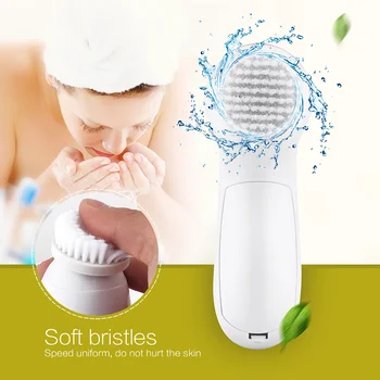 

Facial Pore Deep Cleaner 5 In 1 Electric Face Cleansing Brush Wash Face Machine Acne Cleaner Soft Skin Care Massage Brush