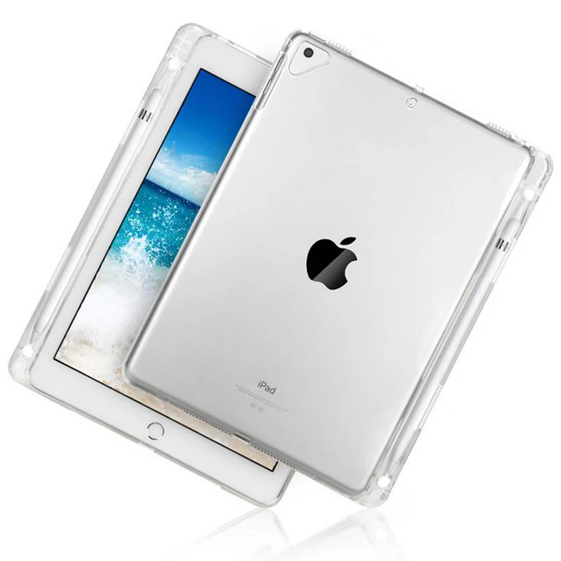 

Ultra Thin Silicone Case For iPad Pro 12.9 2017 Case Soft TPU Back Cover for iPad Pro 12.9 Transparent Cases With Pen Slot