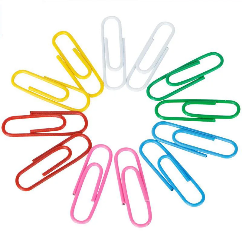 50/100pcs 50mm large color plastic coated paper clip cartoon paper clip spinacze biurowe