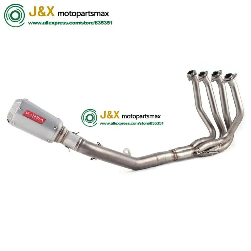 Полная выхлопная система побега без шнуровки для мотоцикла Kawasaki Z800 Модифицированная полная средняя Соединительная труба