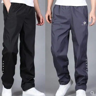 

Spring And Summer Single Layer Trousers Pants Men Casual Sports Thin Breathable Dacron Slip Surface Straight-leg Pants Teenager