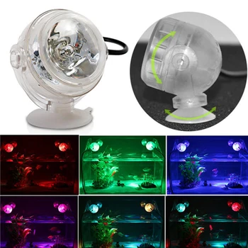 

Rantion EU Plug 1.5" Aquarium Fish Tank LED Spotlight Light Submersible Decorative Round Lamp