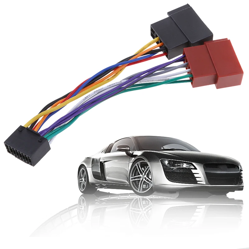 1pc Wire Harness Adaptor For Kenwood / Jvc Car Stereo Radio Iso
