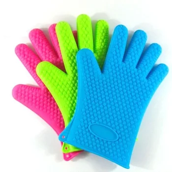 

1 Pair Silicone Dish Washing Scrubber Cleaning Gloves Rubber Gloves Heat Resistant Household Kitchen Silicone Gloves