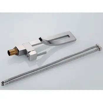 

Waterfall-style bathroom faucet, basin faucet. Hot and cold water faucet, ceramic valve spool.