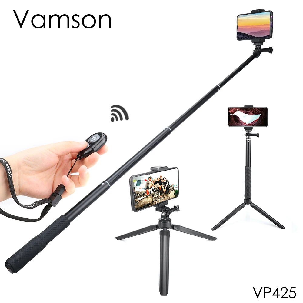 Vamson для huawei мини селфи Штатив для iPhone XR 8X7 6s Plus Bluetooth селфи палка ручной монопод для xiaomi VP425