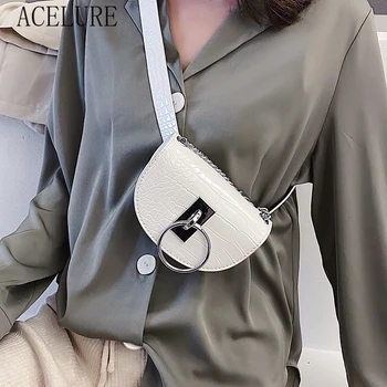 

ACELURE Stone Pattern PU Leather Crossbody Bags for Women Mini Shoulder Messenger Bag Female Waist Packs Lady Handbags Purse