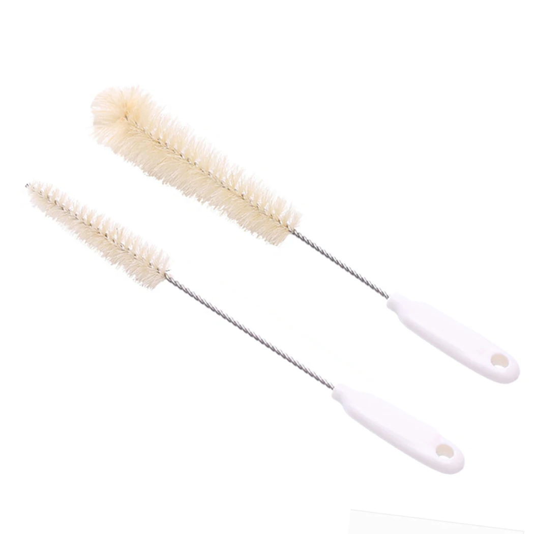 

2pcs Kitchen Cleaning Brushes Bottle Straw Household Cleaning Brush Set Bristle Kit Tube Bottle Straw Washing Brush