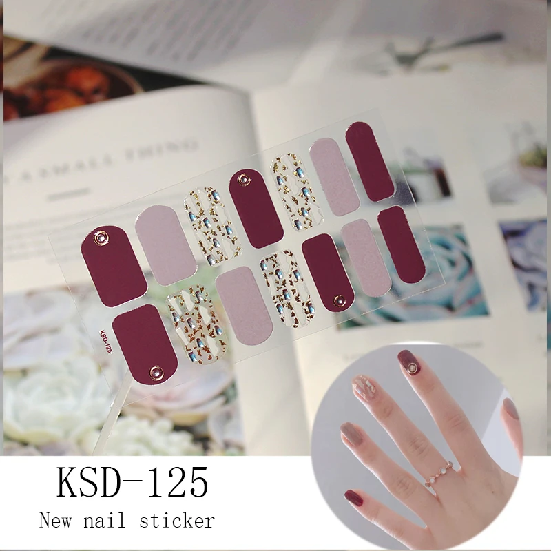 KSD-125 New Stickers Glitter KSD Series Irregular Sequins Nail Decals Full Cover Adhesive Nail Art Stickers Manicure for Kids Women - Цвет: KSD-125