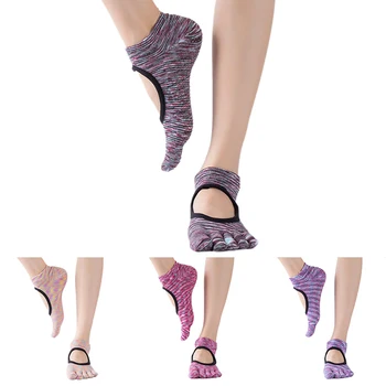 

Women Five Finger Socks Solid Floor Breathable Anti-slip Fitness Socks Cotton Ankle Toe Female Five-finger Socks