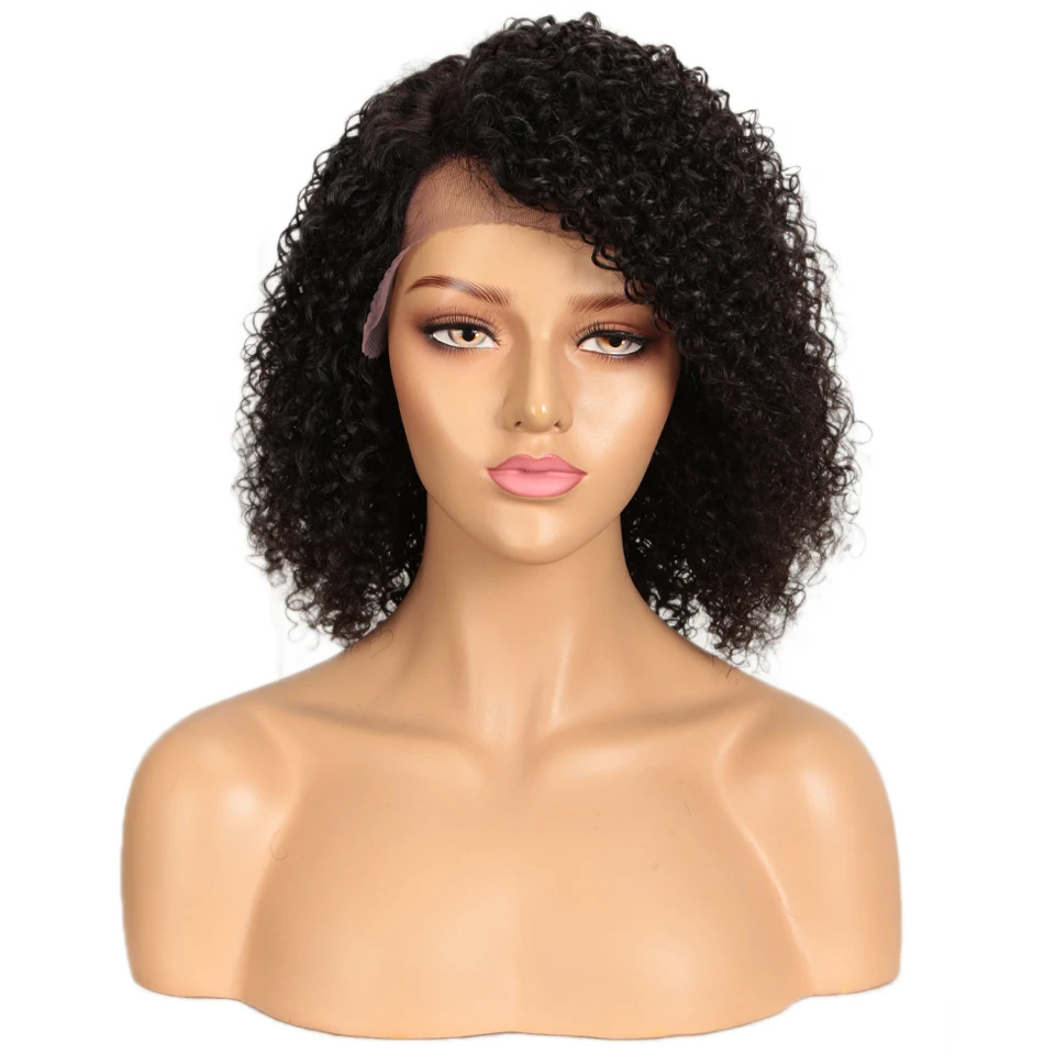 Sleek Short Human Hair Wigs Lace