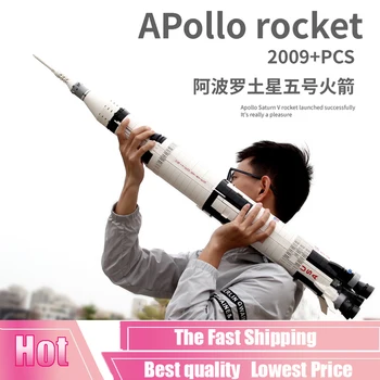 

10266 The Apollo Saturn V ideas Creator Rocket Free Shipping 37003 Model Building Block Bricks 21309 11 Lunar Lander 88036