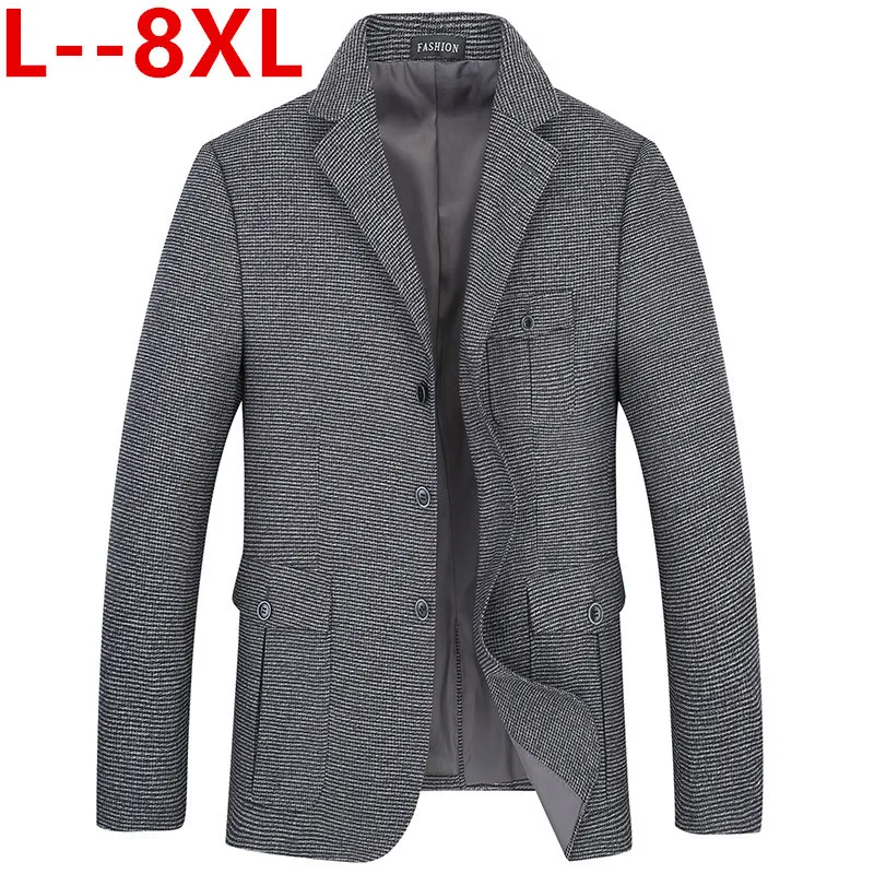 Плюс 10XL 8XL 6XL горячая распродажа мужские корейские приталенные хлопковые блейзеры синего размера плюс мужские блейзеры мужские свадебные пальто