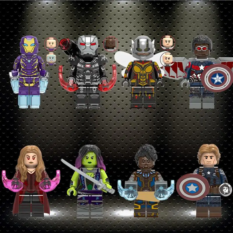 America Lego compatibili Avengers minifigures Gamora Nebula Cpt Marvel Wasp