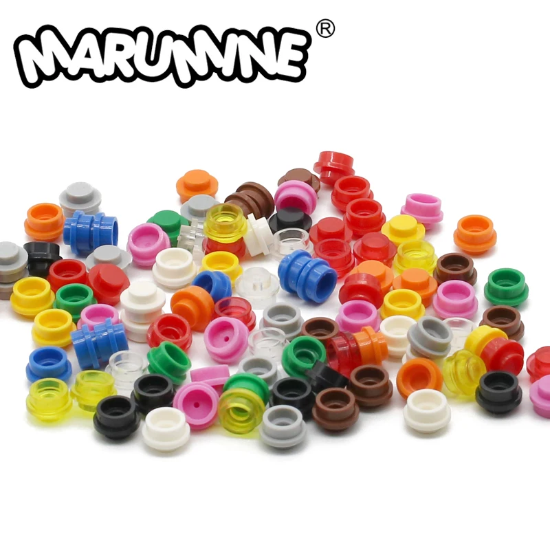 MARUMINE-bloques de construcción de placa redonda, 1x1, 1000 Uds., borde recto, Compatible con 4073 6141 30057, montar partículas de ladrillo