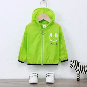 

Children's summer sun protective clothing 2020 boy's casual Korean thin coat baby anti UV Hoodie