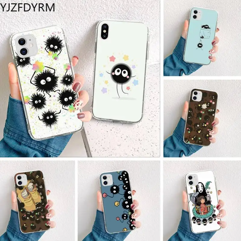 

YJZFDYRM Studio Ghibli Spirited Away Totoro Phone Case for iphone 12 pro max 11 pro XS MAX 8 7 6 6S Plus X 5S SE 2020 XR cover