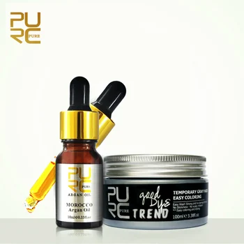 

PURC Brand Multi-functional Hair & Scalp Treatments Hair Care Moroccan Pure Argan Oil and Instant Hair Color Dye Waxes Easy wash