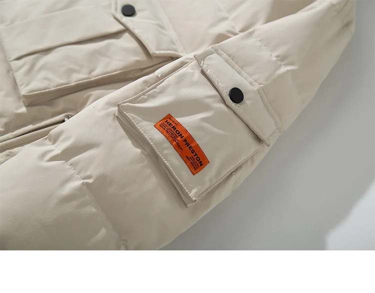 Parka Men Coats Winter Jacket Men Thicken Warm Berber Fleece Collar Outwear Coat Men Clothing Casual Pocket Men Coat