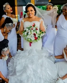 

Милые, но классные Свадебные платья Orangza с длинными рукавами и оборками