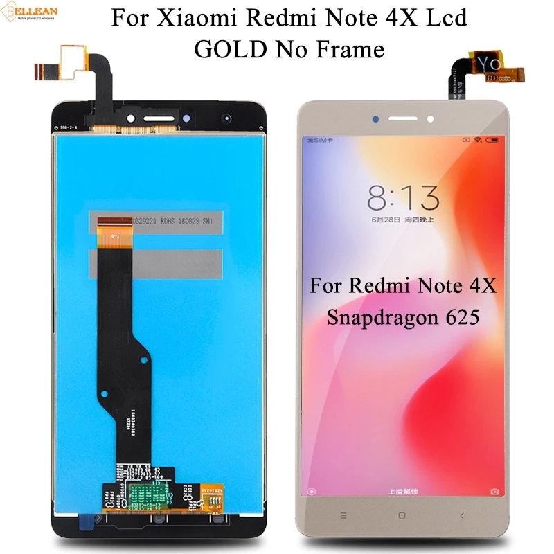Catteny Note 4X lcd для Snapdragon 625 для Xiaomi Redmi Note 4X дисплей кодирующий преобразователь сенсорного экрана в сборе+ рамка+ Инструменты - Цвет: Gold No Frame