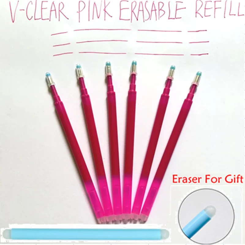 6pcs/lot Friction Erasable Pen Friction Refill Unisex Refill Pens