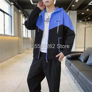 

Fall 2020 leisure sports cardigan hooded suit youth tide wear sweater jacket men's suit