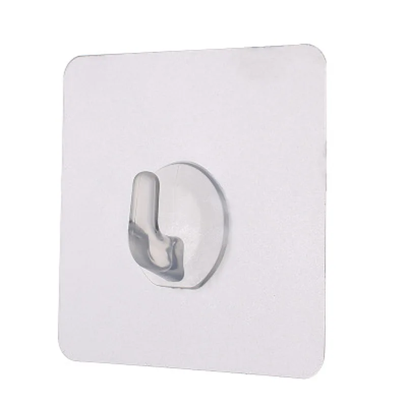 5/10Pcs Strong Self Adhesive Wall Hooks Silicone Wall Hangers Moisture Proof Transparent Door Hook Kitchen Bathroom Hanging