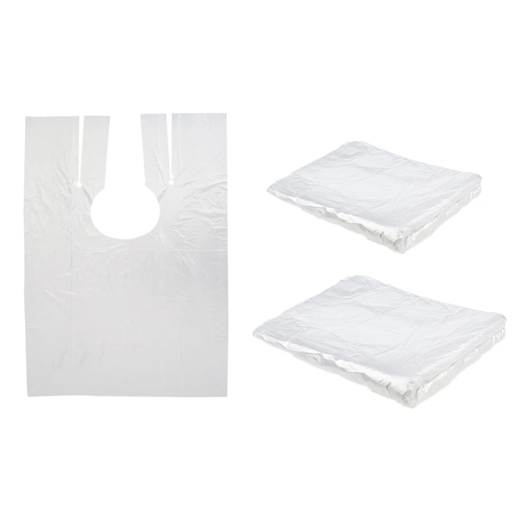 200 Pieces Plastic Salon Cutting Perming Coloring Cape Unisex Dye Gown Cloth