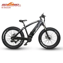 Sobowo Q7-6-1 26*4 или 26*4,5 дюймов запатентованный 750 Вт/1000 Вт Высококачественный горный электрический велосипед
