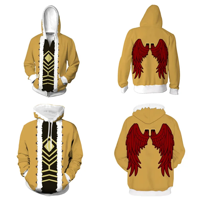 

Anime My Hero Academia Cosplay Hoodie Costume 3D Printed Hooded Sweatshirts Men Zipper Jacket Coat
