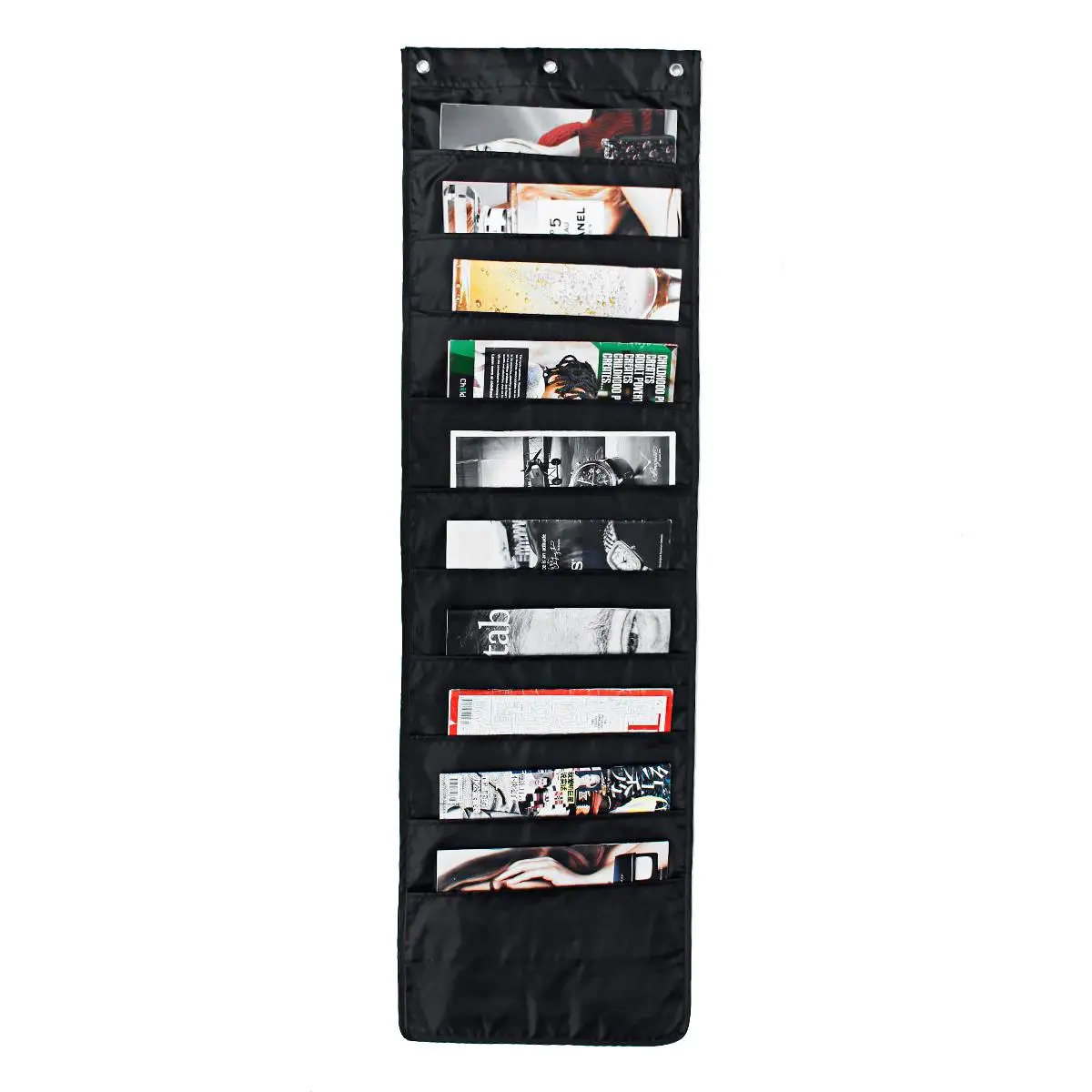 L 120X35CM Подвесные сумки для хранения журналов стойка для книг держатель для Офис Дом школа Стены Двери ткани Карманы+ Крючки 120 см/70 см - Цвет: L 120X35CM