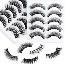 5 пар роскошных норковых волос накладные ресницы толстые завитые сплошные полосы ресницы наращивание ресниц Модные женские глаза натуральный макияж