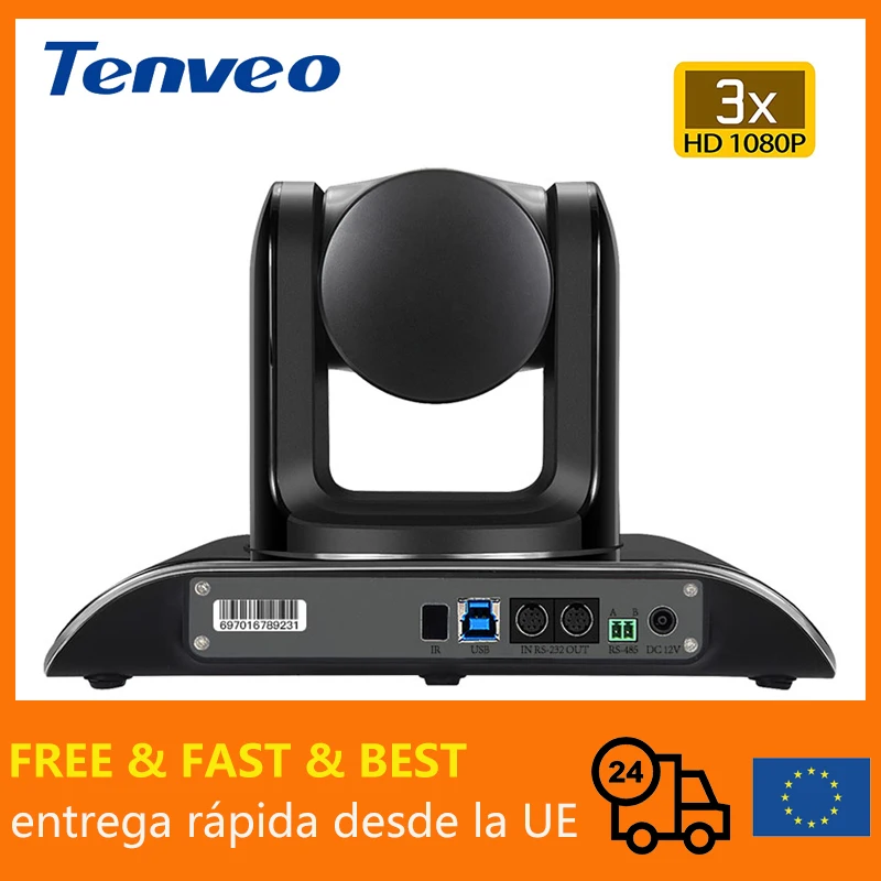 [EU] Бесплатная налог Tenveo VHD3U 3X зум USB PTZ видеоконференции Камера с H.264 прямой
