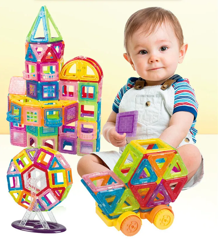 Мини Магнитный дизайнерский Строительный набор модель и строительные игрушки пластиковые магнитные блоки Развивающие игрушки для детей подарок