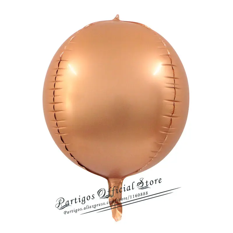 Rose Gold 4D Foil Balloons Set - Metallic Rainbow Balloon Decor