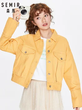 

SEMIR Loose jacket women 2020 spring new simple tooling jacket ladies niche design casual tops coat for woman