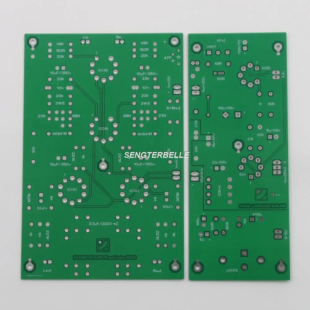 Riferimento Germania D.Klimo Fai Da Te Ecc88 + Ecc83 Tubo Mm Phono Scheda Amplificatore Pcb