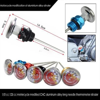 

Oil Tank Level Gauge Motorcycle Oil Dipstick With Thermometer Motorcycle Modified Oil Dipstick Motorcycle Accessories Parts