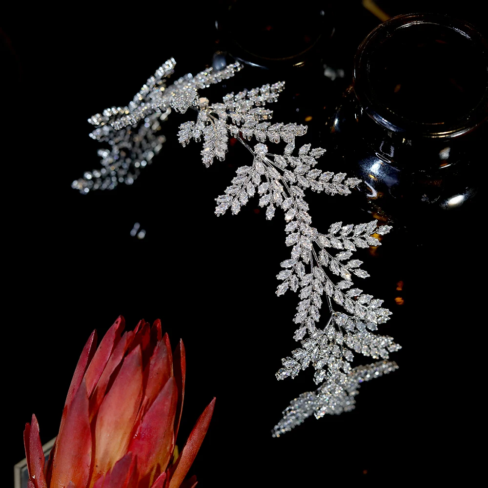 Fashion Bride Headband Crystal Leaf Hair Band ASNORA Bridal Crown Tiara Hair Accessories Wedding Wedding accessories A01006