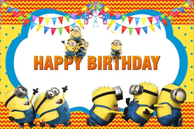 custom minions party happy birthday baby child photo background photography backdrops quality vinyl background aliexpress custom minions party happy birthday